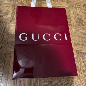 Gucci Burgundy Shopping Gift Bag